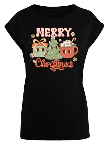 F4NT4STIC T-Shirt Merry Weihnachten Cozy And Cute in schwarz