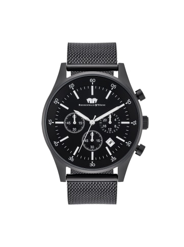 Rhodenwald & Söhne Herren Chronograph schwarz Edelstahl schwarz in schwarz