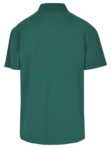 Urban Classics Urban Classics Herren Boxy Zip Pique Tee in green