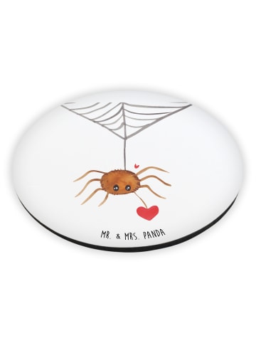 Mr. & Mrs. Panda Rund Magnet Spinne Agathe Liebe ohne Spruch in Weiß