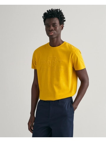 Gant T-Shirt in dark mustard yellow