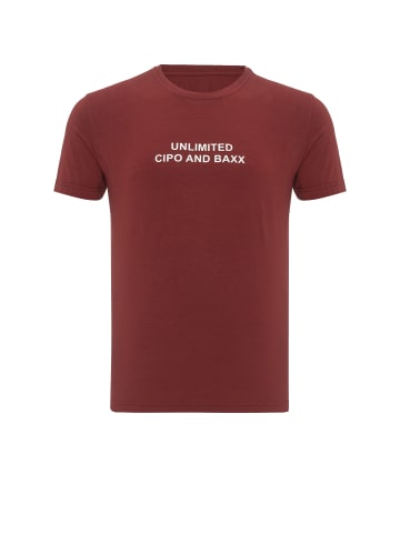 Cipo & Baxx T-Shirt CT827 in BURGUNDY