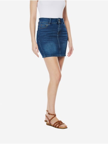 KOROSHI Damenrock mit Jeansrock in blau
