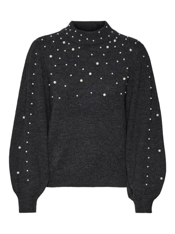 Vero Moda Strickpullover in Dark Grey Melange