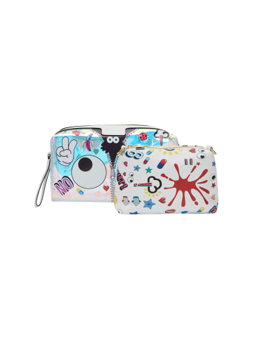 myMo Women 2-In-1 Tote Bag Set in White Multicolor