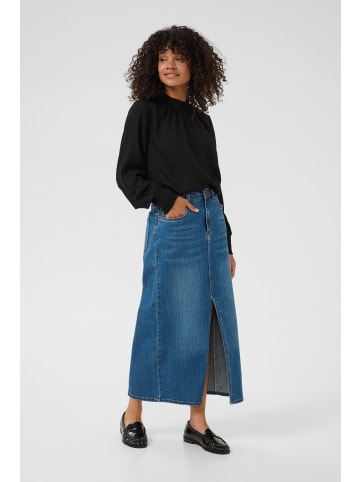 Kaffe Langarm-Bluse KAdina Regular fit in Black Deep