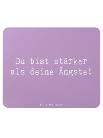 Mr. & Mrs. Panda Mouse Pad Spruch Angst überwinden mit Spruch in Lavendeltraum