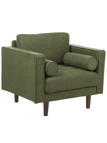 Beliani Sessel NURMO in Grün/Braun - (W) 86 x (H) 78 x (L) 74 cm