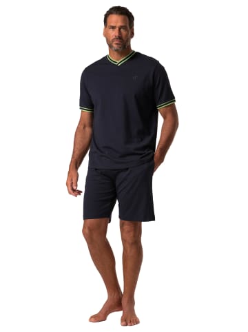 JP1880 Langer Schlafanzug in navy blau