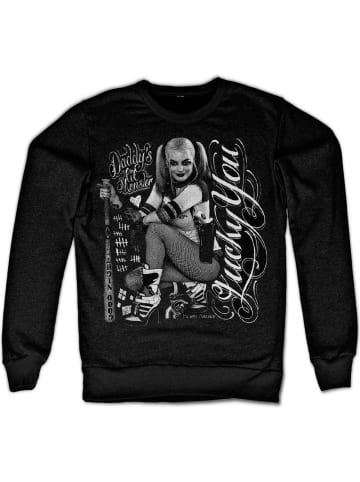 DC Commics Harley Quinn Pullover in Schwarz