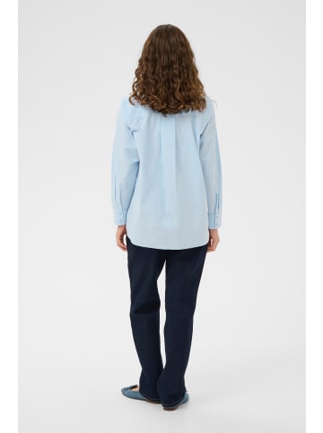 CULTURE Kurzarm-Bluse CUkosy Relaxed fit in Cashmere Blue/Whitecap Stripe