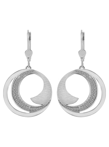 Adeliás Damen Ohrringe – Ohrhänger aus 925 Silber mit Zirkonia in silber