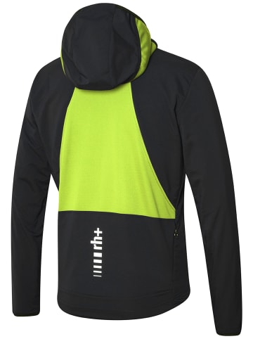 rh+ Radjacke Alpha Padded Hoody Jkt in black-acid lime