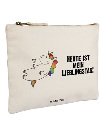 Mr. & Mrs. Panda Schminktasche Otter Seerose mit Spruch in Weiß