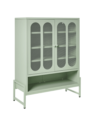 Beliani Büroschrank SOLETTA in Grün - (W) 84 x (H) 108 x (L) 35 cm