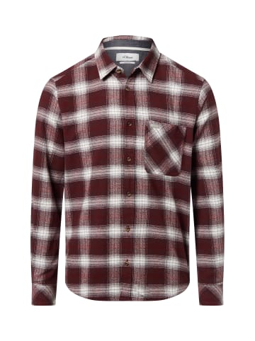 s.Oliver Hemd in bordeaux weiß