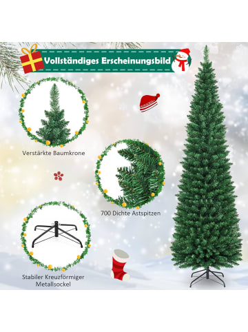 COSTWAY Künstlicher Weihnachtsbaum in Grün