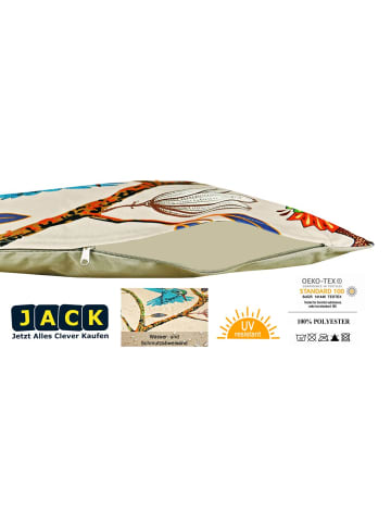 JACK 2er Set Motiv Outdoor Kissenhülle Kissenbezug 45x45cm in Kolibri Blau