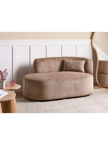 Beliani Chaiselongue VANVEY in Beige/Schwarz - (W) 147 x (H) 73 x (L) 78 cm