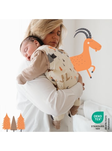 Schlummersack Schlafsack mit Füßen und umklappbaren Bündchen, 2.5 TOG in Orange