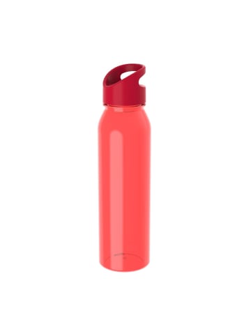 elasto Trinkflasche Active "Wave" in transparent-rot/standard-rot - 650 ml