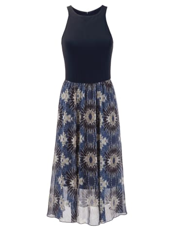 Aniston SELECTED Sommerkleid in dunkelblau-braun-blau-beige