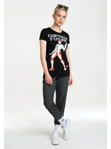 Logoshirt T-Shirt Captain Future in schwarz