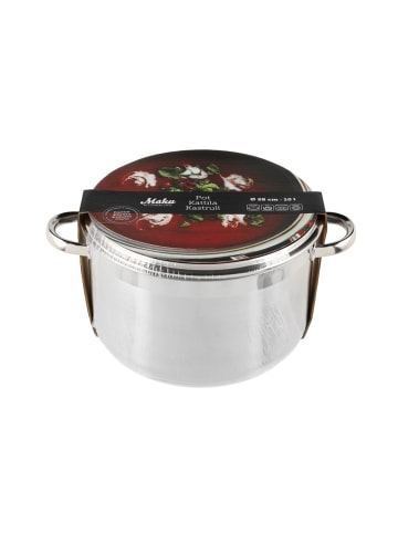 Maku Edelstahltopf mit Deckel, 10 l in Silbern, (B) 30 x (H) 20 x (L) 39 cm