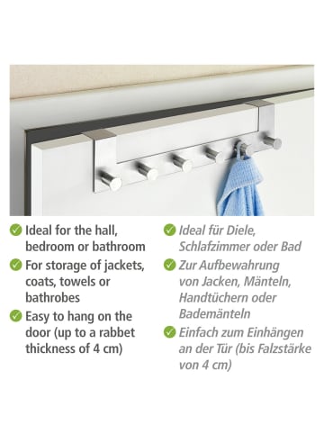 Wenko Türgarderobe Edelstahl Celano, Türgarderobe Edelstahl Mod. Celano, Türgarderobe Edelstahl Mod. Celano 4 cm