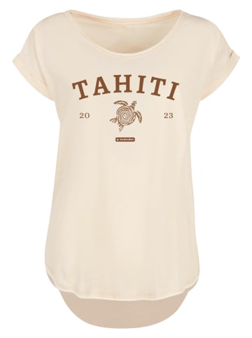 F4NT4STIC Long Cut T-Shirt PLUS SIZE Tahiti in Whitesand