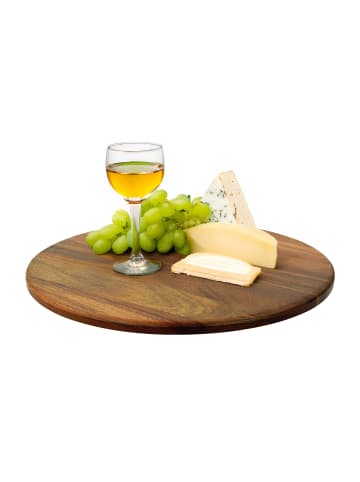 relaxdays Drehteller in Natur – Ø 40 x (H)2 cm