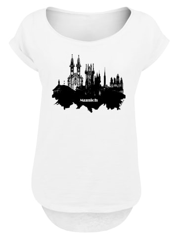F4NT4STIC Long Cut T-Shirt Cities Collection - Munich skyline in weiß
