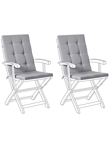 Beliani 2er-Set Auflagen MAUI PREMIUM in Grau