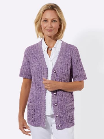 WITT WEIDEN Strickjacke in lila-ecru-meliert