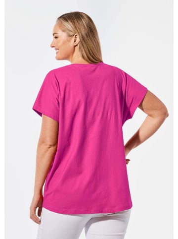 GOLDNER Shirt mit V-Ausschnitt in pink