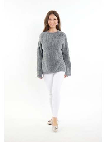 usha WHITE LABEL Strick Pullover in Grau Melange