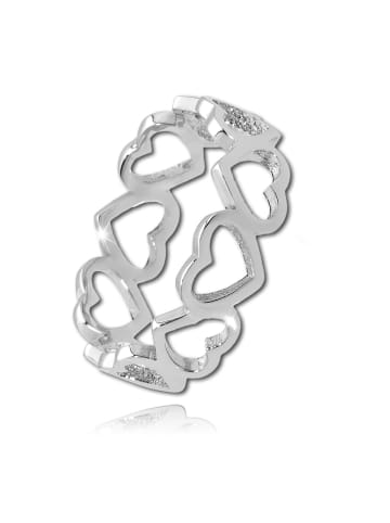 BALIA Ring 925 Sterling Silber, Herzen Motivring Größe 60 (19,1)