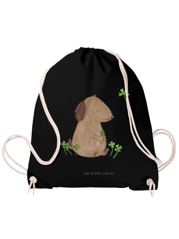 Mr. & Mrs. Panda Gymtasche Hund Kleeblatt ohne Spruch in Schwarz