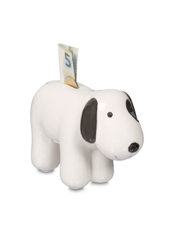 relaxdays 10 x Spardose "Hund" in Schwarz-Weiß - (B)21 x (H)12 x (T)9 cm