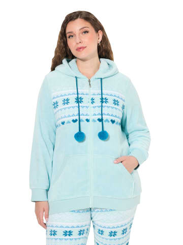 Ulla Popken Sweatjacke in baby blau