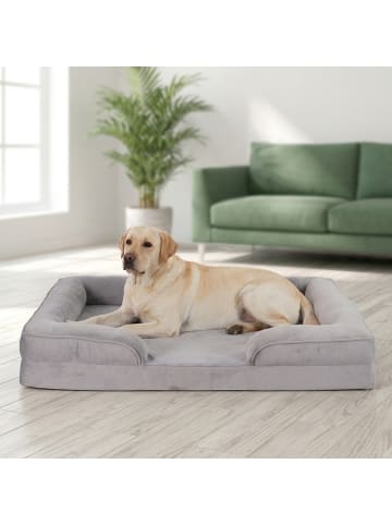 relaxdays Hundebett "XL" in Grau - (B)106 x (H)17 x (T)80 cm