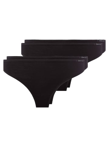 Skiny String 4er Pack in Schwarz