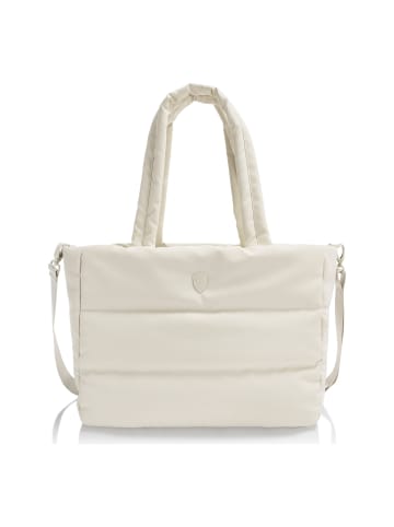 Heys Puffer Shopper Tasche 43 cm Laptopfach in off white