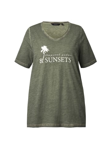 Ulla Popken Shirt in olivgrau