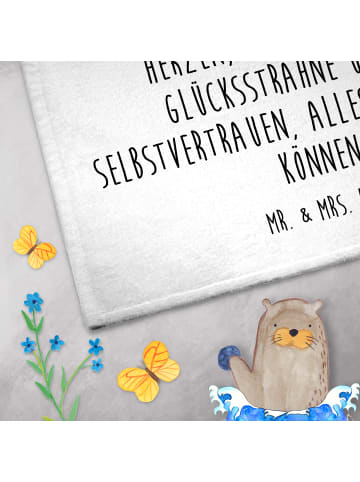 Mr. & Mrs. Panda Handtuch Koala Luftballon mit Spruch in Weiß
