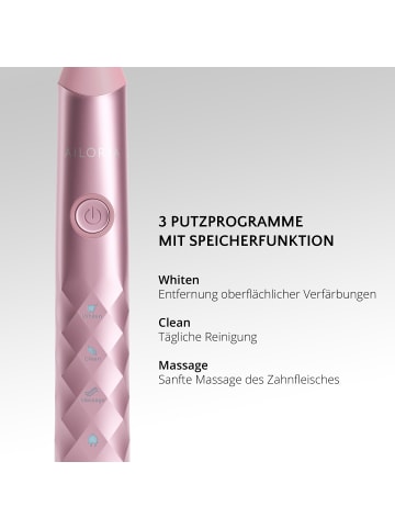 Ailoria SHINE BRIGHT USB-SONIC TOOTHBRUSH Sommer-Edition in rosa