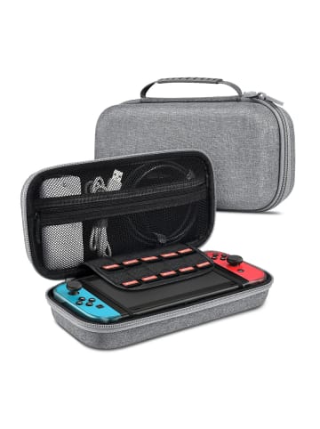 COFI 1453 Switch-Hülle kompatibel mit Nintendo Switch Hartschalen-Switch in Grau