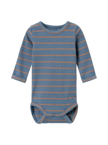 name it Baby Body Rib Langarm gestreift in Blau