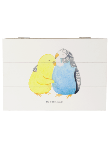 Mr. & Mrs. Panda Aufbewahrungsbox Wellensittich Liebe ohne Spruch in Weiß