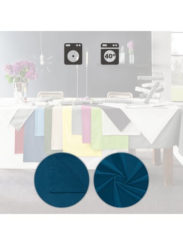 REDBEST Baumwolle Mitteldecke Seattle in dunkelblau